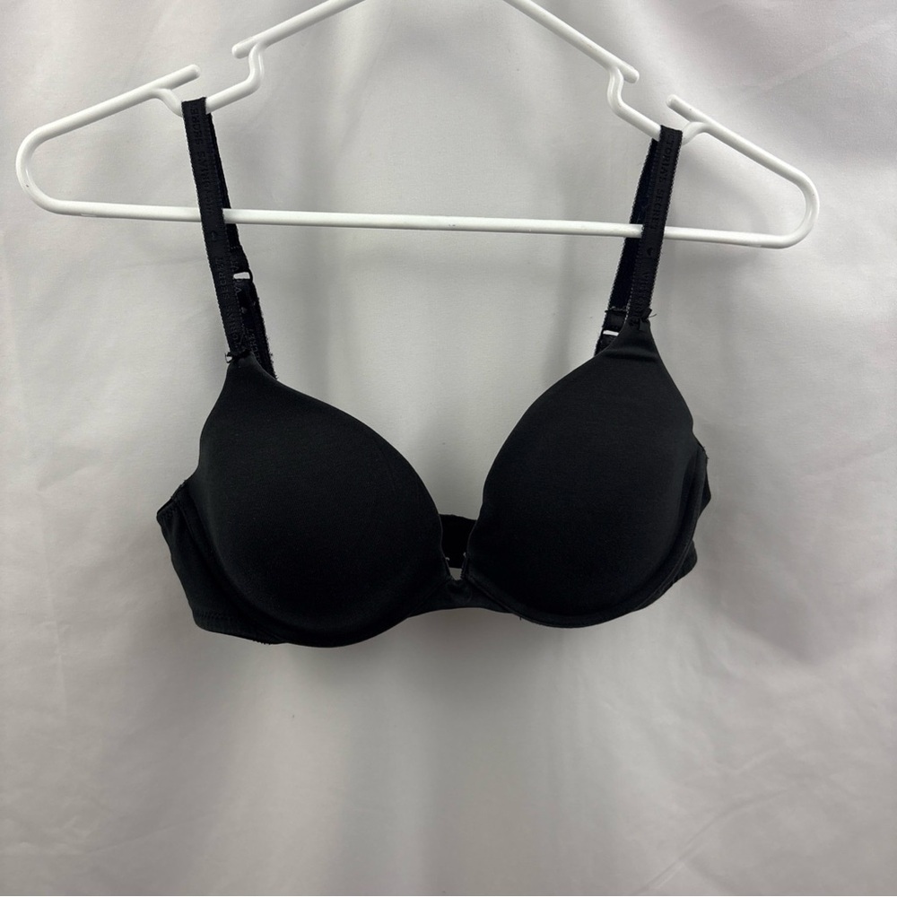 Victoria’s Secret Very Sexy Strapless Bra 36C Black Push Up Padded Underwire
